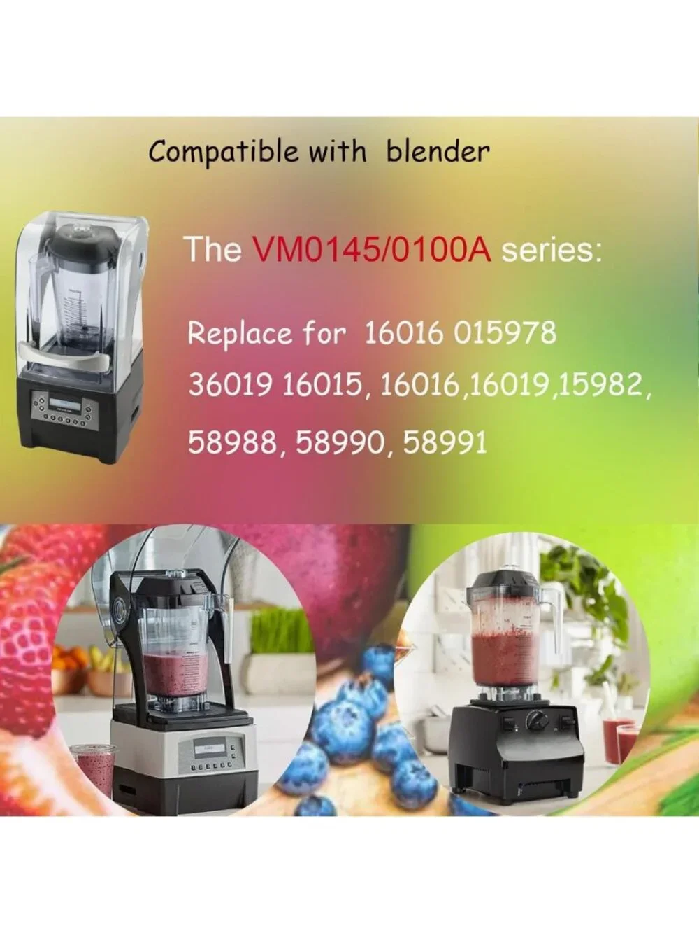 48oz Blender Pitcher Container Jar - Compatible, Durable, 5-Year Warranty